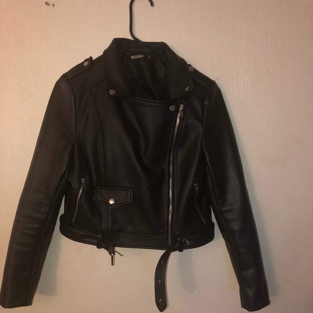 Black Biker Leather Great Condition